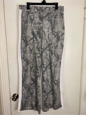 Grayson Threads Gray Patterned Track Pants with White Side Panels